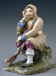 Imperial Russian Porcelain figure of hunter