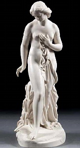 Parian figure Musidora by Copeland. Sculptor: W. Theed