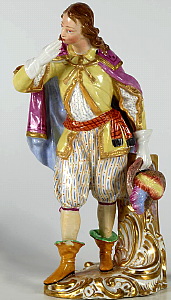 Russian Imperial Porcelain Factory figure of Cavalier. Spiess and Daladugin