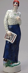 Soviet porcelain figurine of Female Worker 