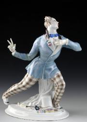 Meissen porcelain figure D284 A1002 73303 Eusebius by Scheurich. Russian ballet dancer