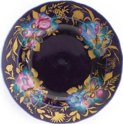 Russian Soviet porcelain plate wuth butterflies by Kobyletskaya