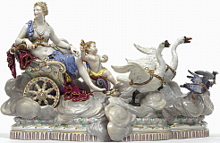 Meissen group 28 - Venus in Chariot with swans