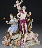 Meissen figural group Appollo and Minerva