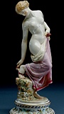 Meissen figure of semi-nude bather with the slipper M193
