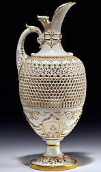 Royal Worcester Ewer by George Owen. Shape 1581